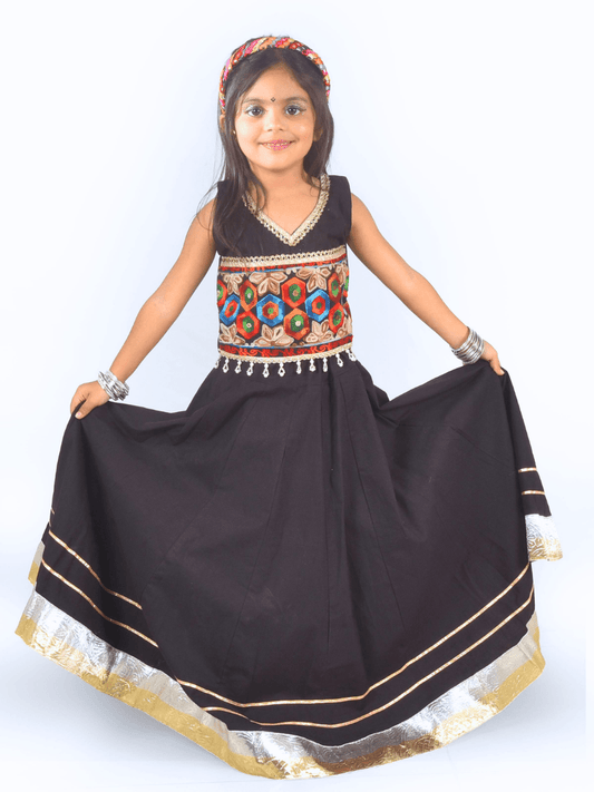 Black Embroidered Lehenga Choli Set