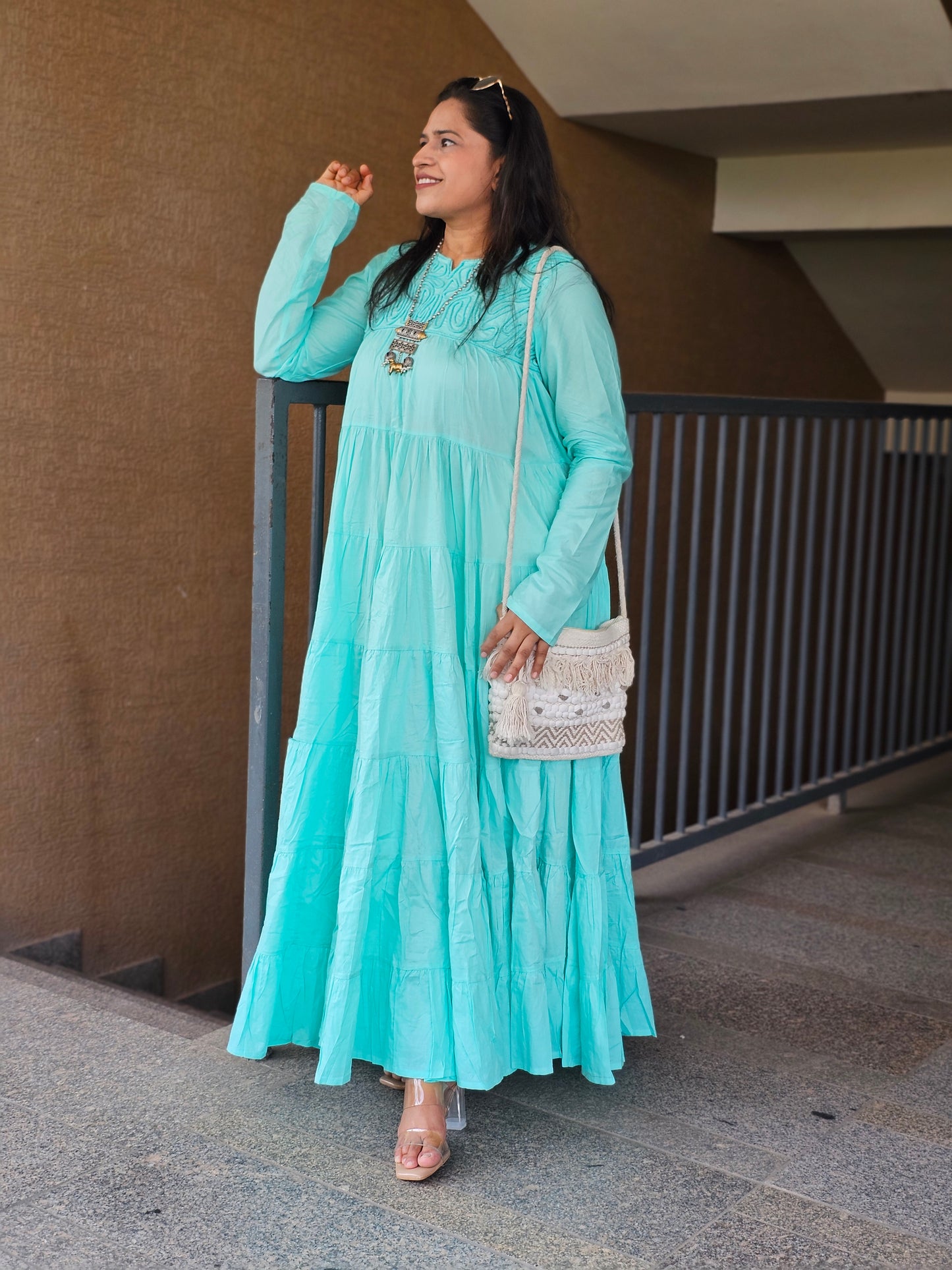 The Turquoise Tiered Dress