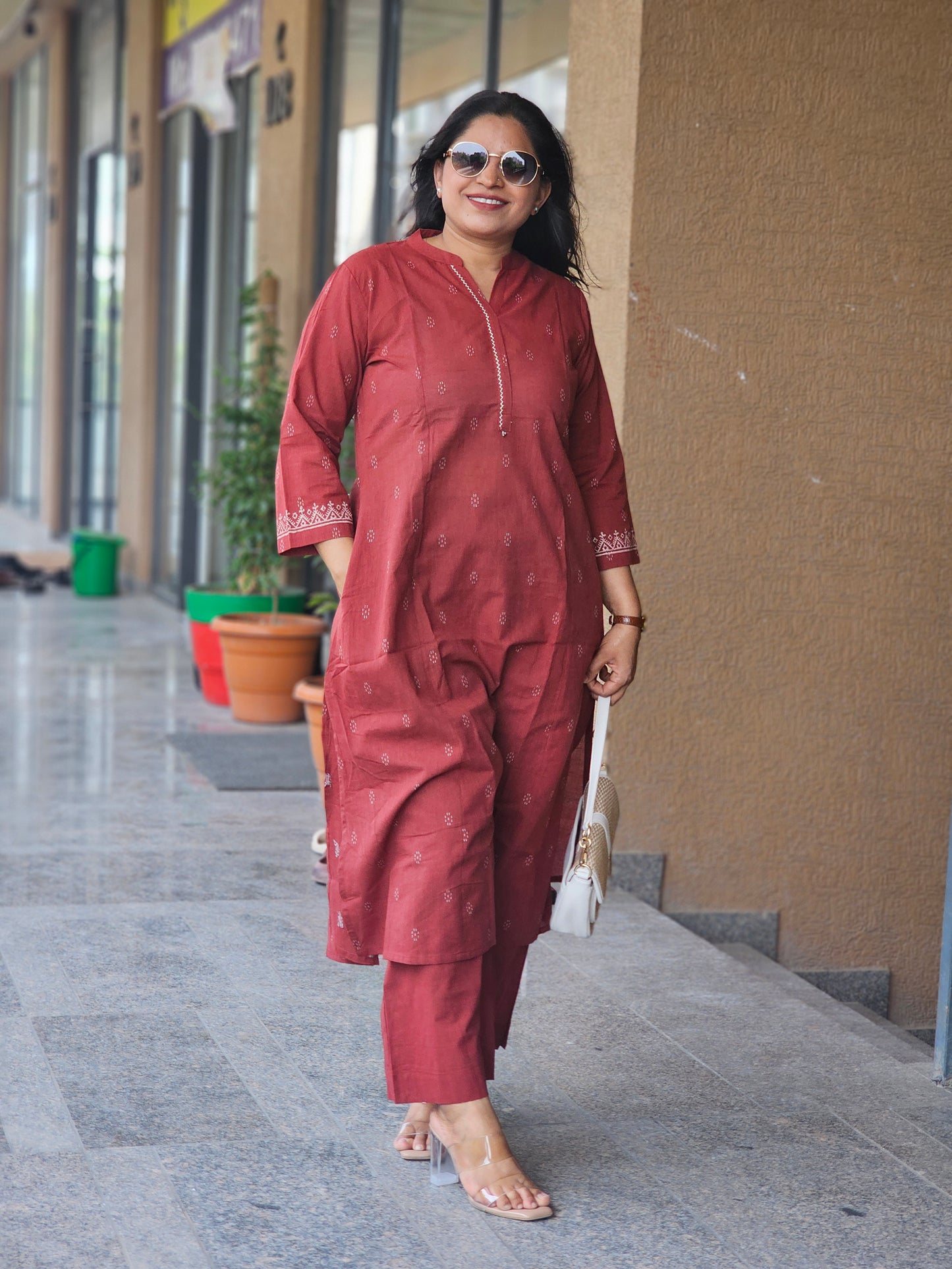 Terracotta Hue Comfort Kurta Set