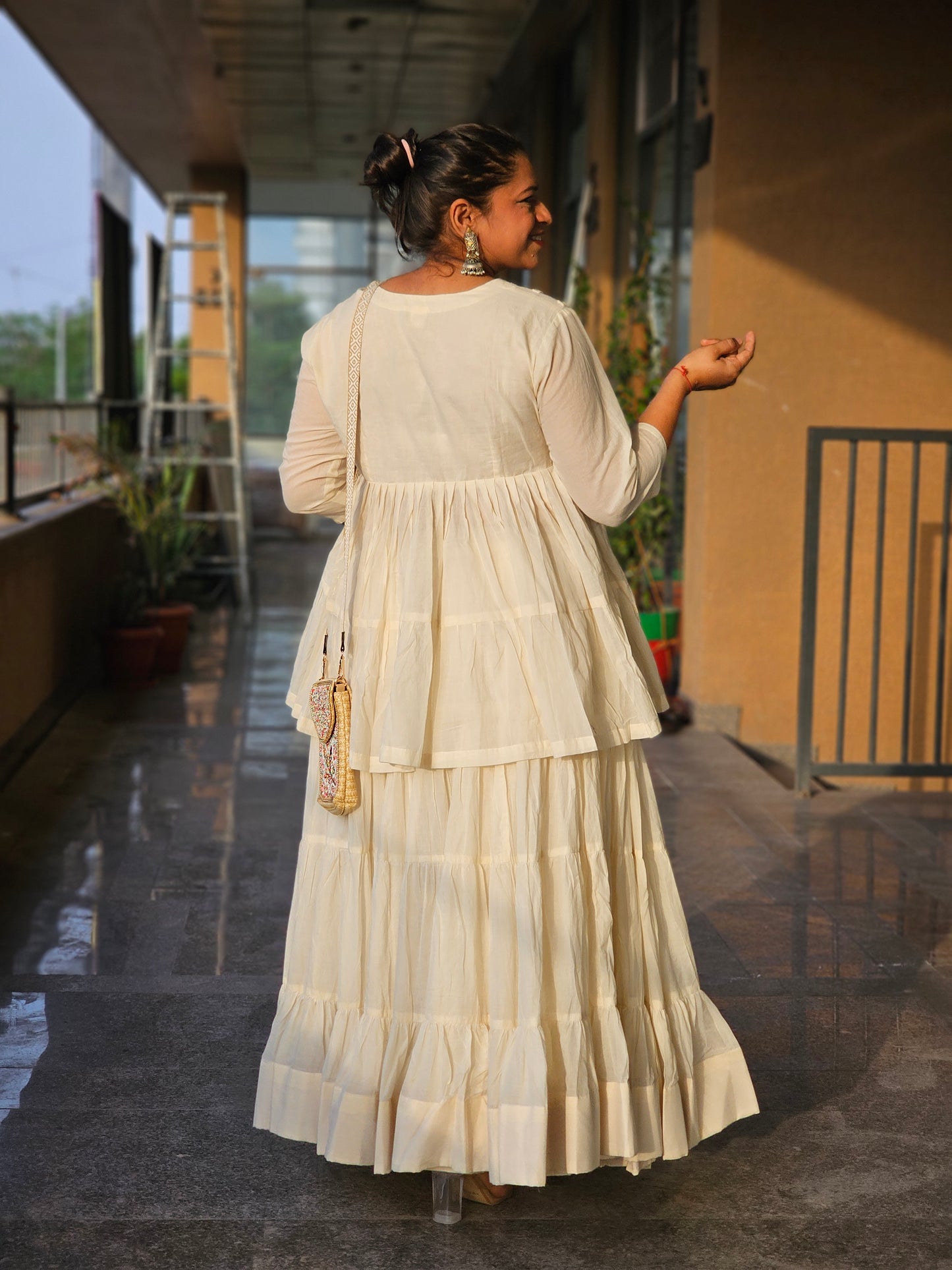 Off-White Flare Chaniya Choli