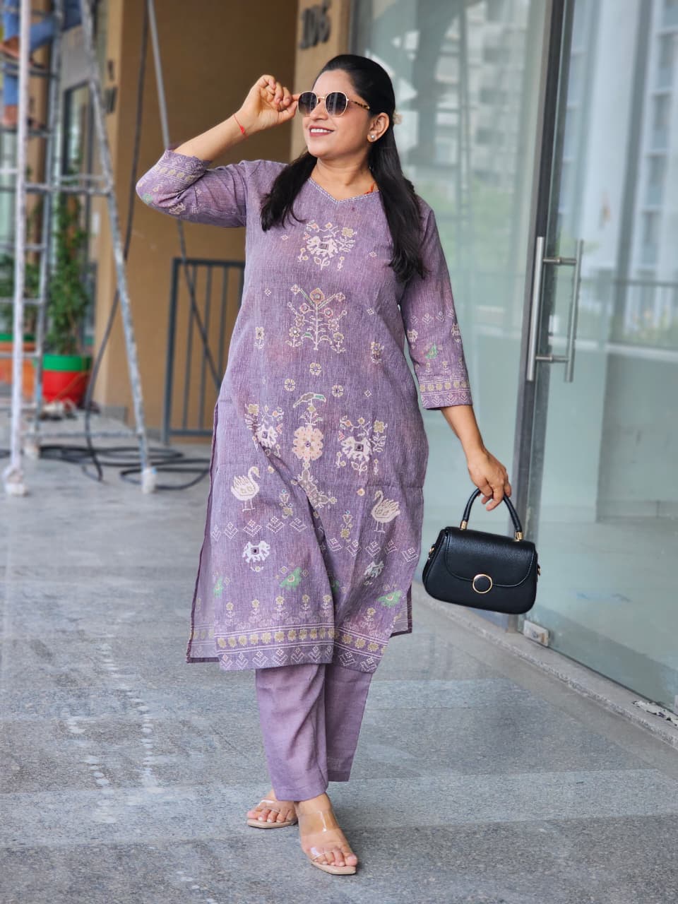 Lavender Mist Kurta-Plazo Set