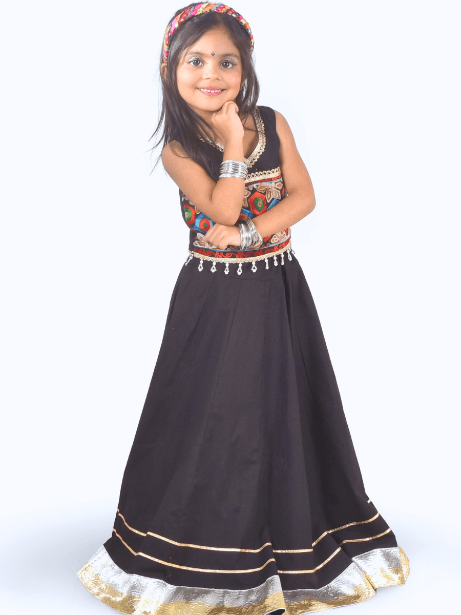 Black Embroidered Lehenga Choli Set