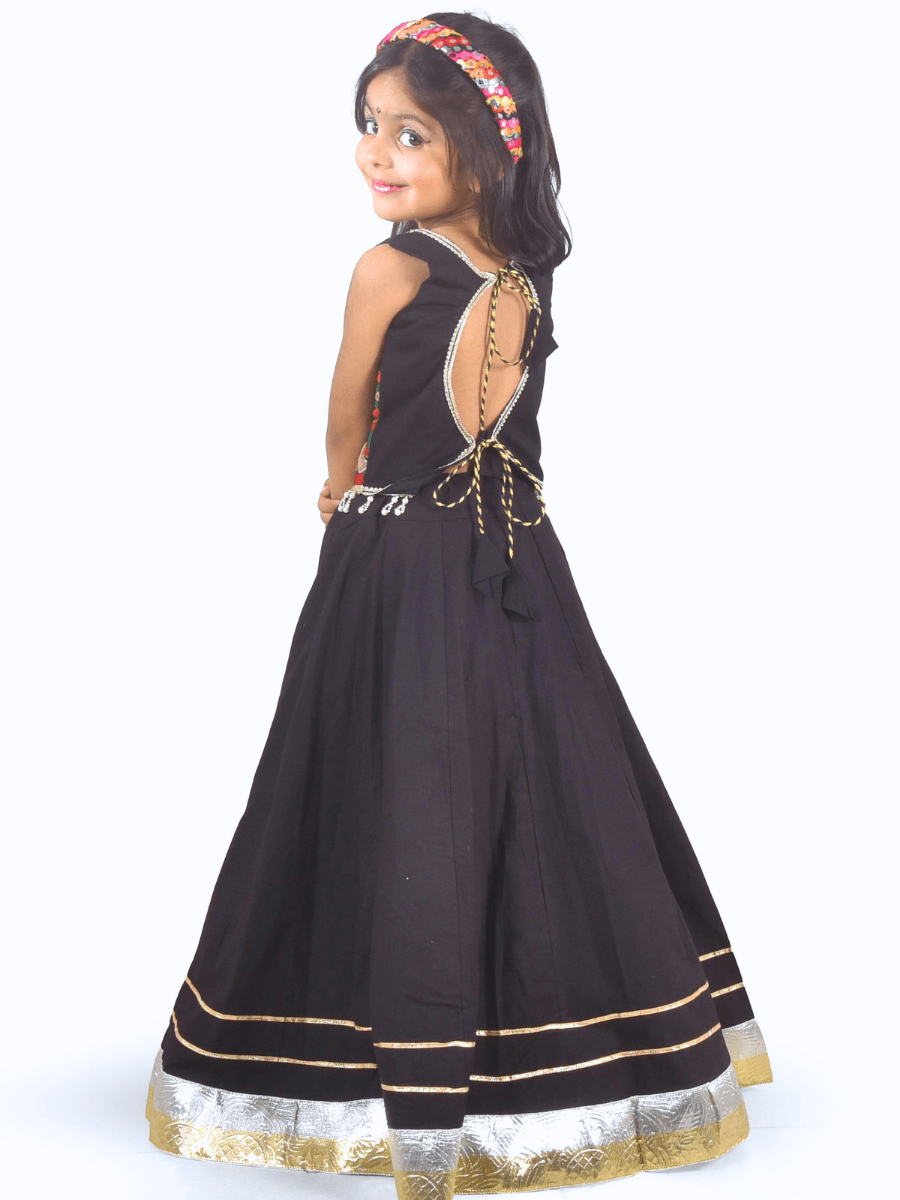 Black Embroidered Lehenga Choli Set