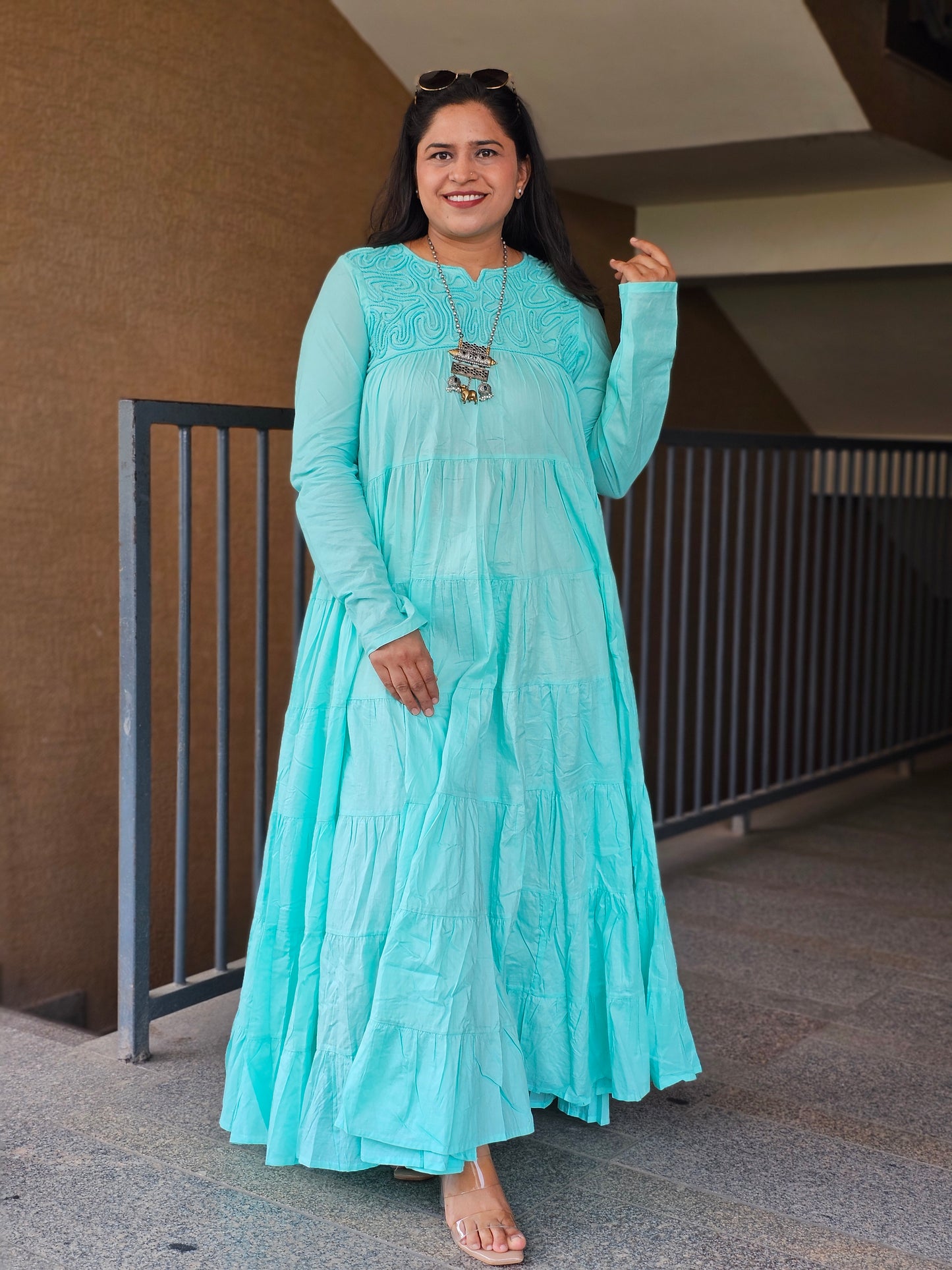 The Turquoise Tiered Dress