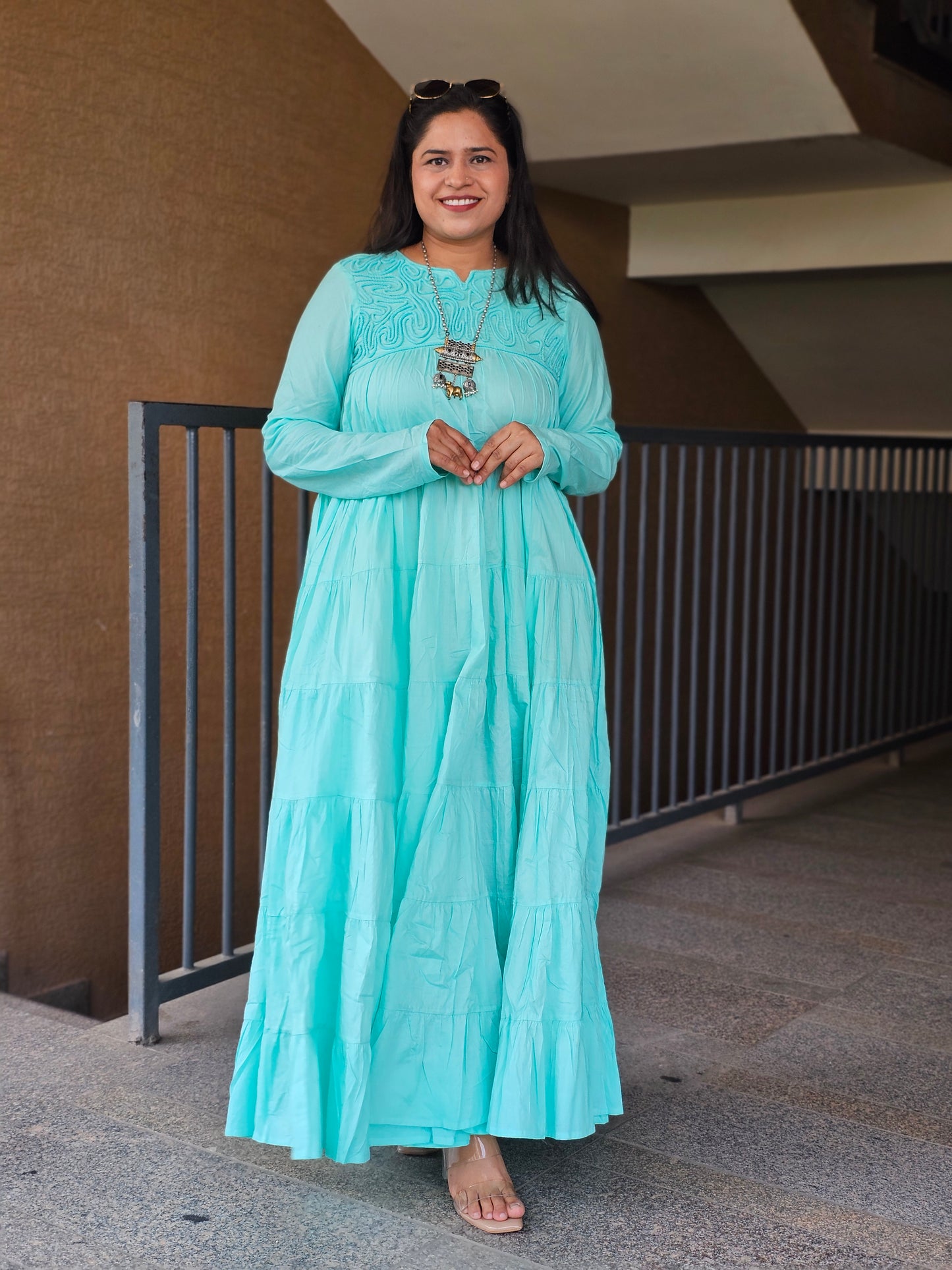 The Turquoise Tiered Dress