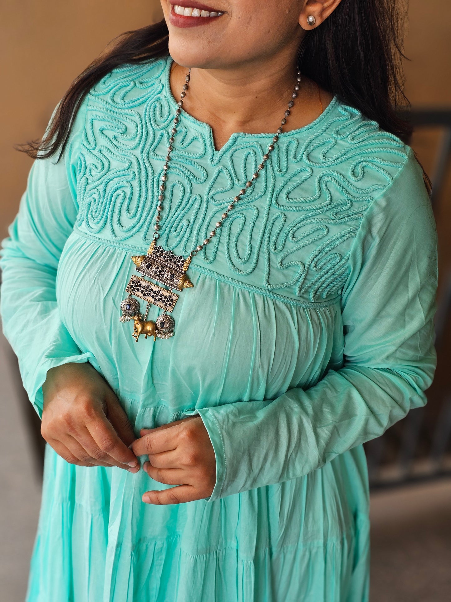 The Turquoise Tiered Dress