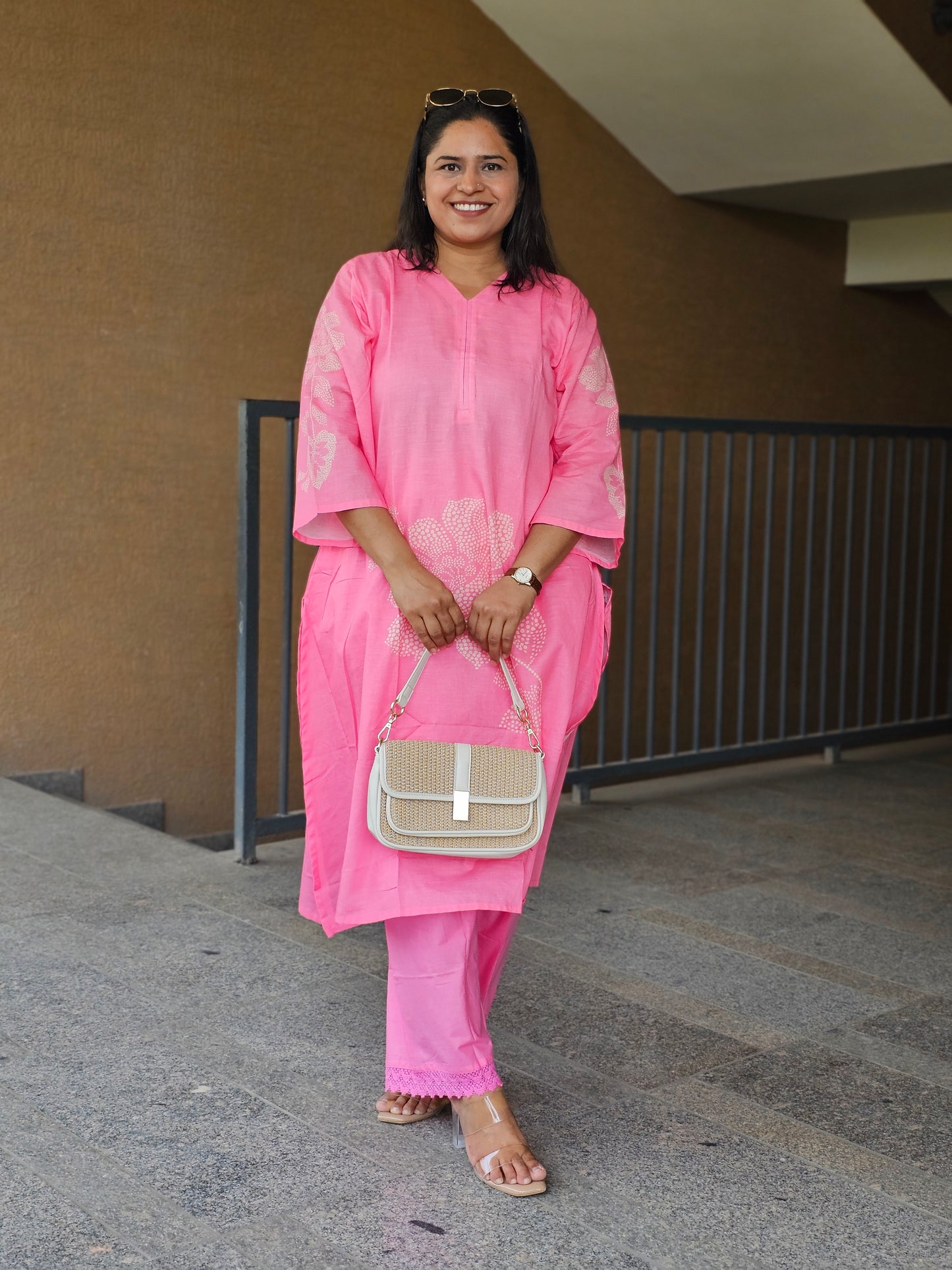 Gulabi Bloom Floral Ethnic Kurta Set