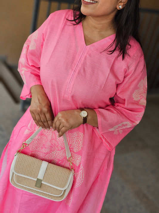 Gulabi Bloom Floral Ethnic Kurta Set