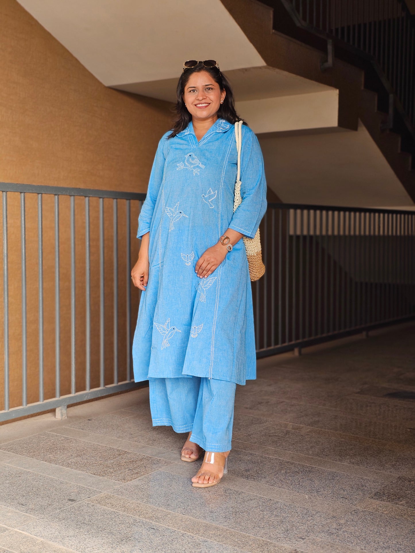 The Blue Hummingbird Cotton Set