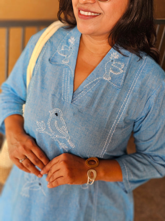 The Blue Hummingbird Cotton Set