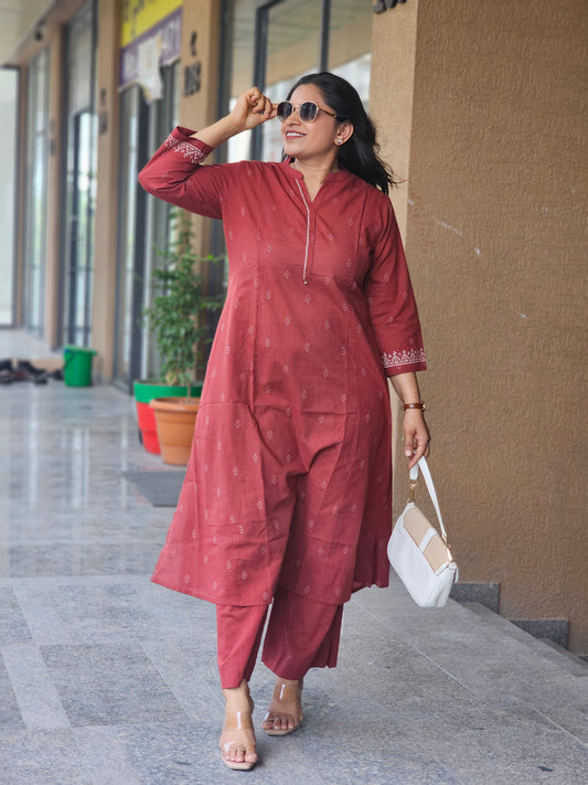 Terracotta Hue Comfort Kurta Set