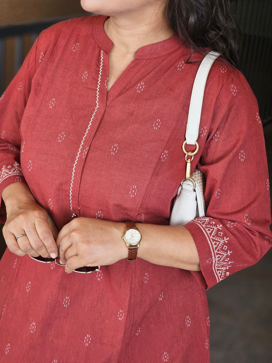 Terracotta Hue Comfort Kurta Set