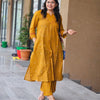 Mustard Bloom Cotton Kurta Set