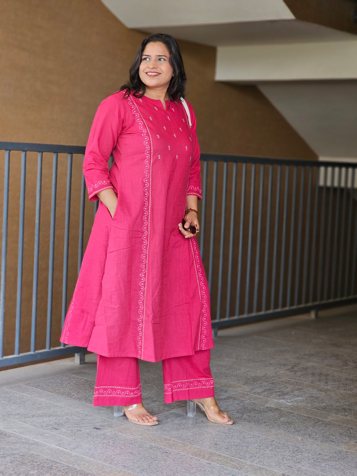 Magenta Aline Kurta Set