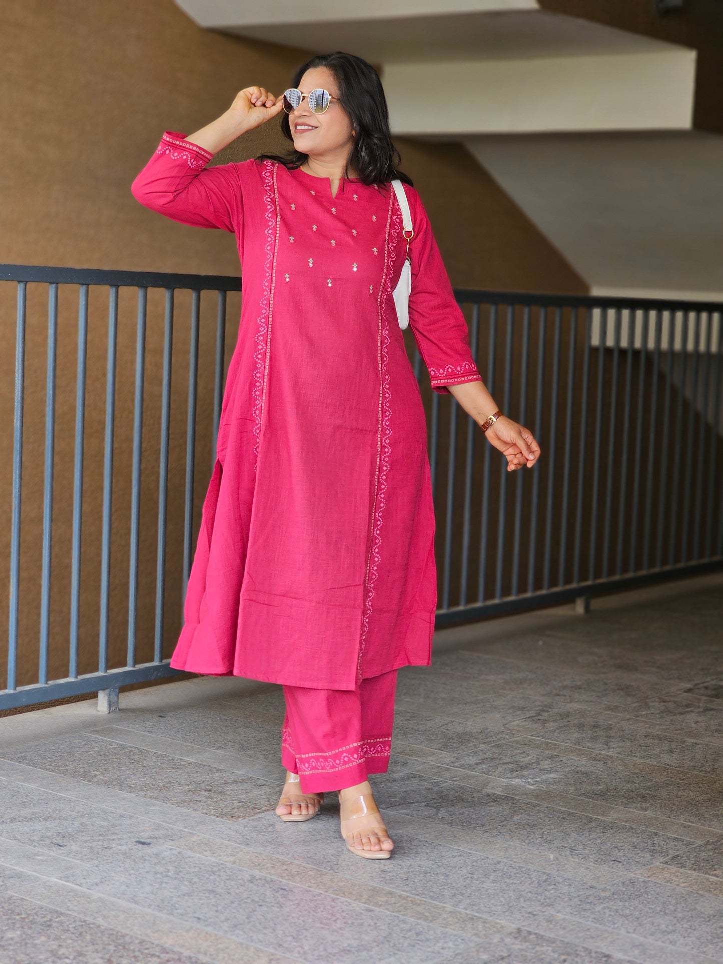 Magenta Aline Kurta Set