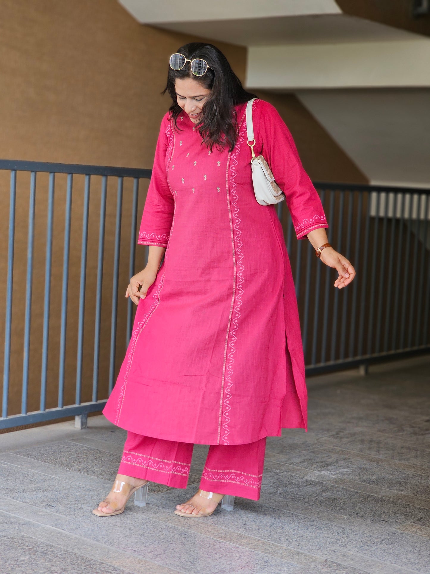 Magenta Aline Kurta Set