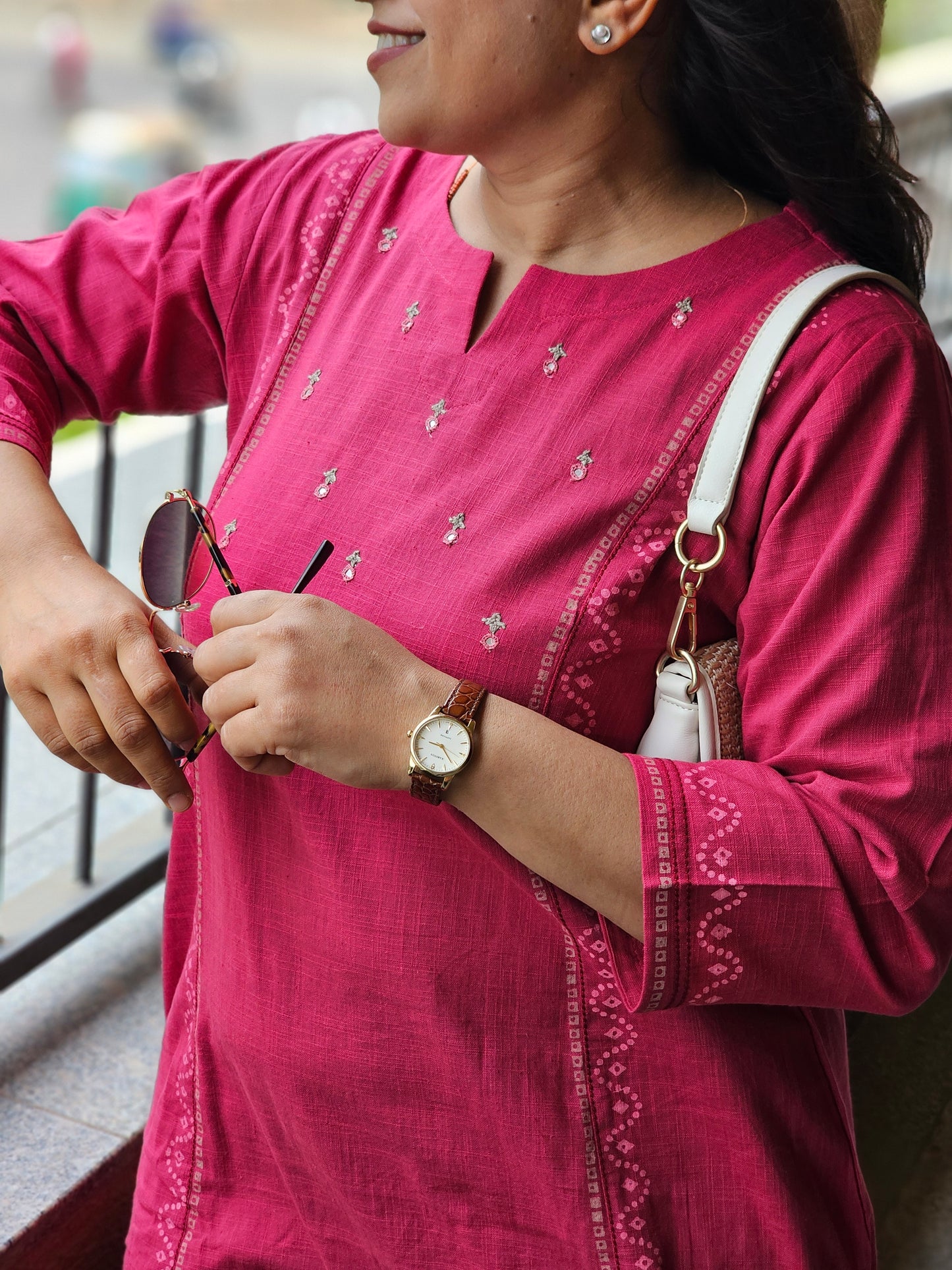 Magenta Aline Kurta Set
