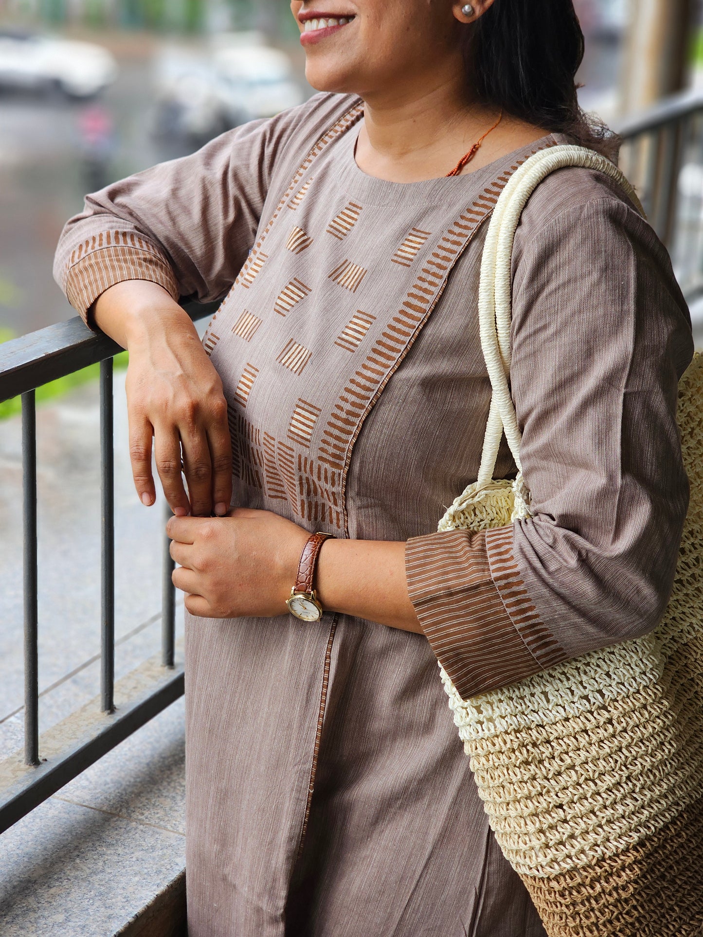 The Earthy Elegance Kurti-Plazoo Set