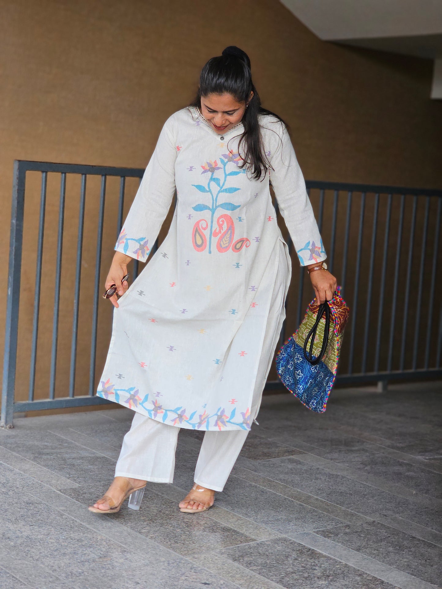Classic White Cotton Kurta-Pent Set