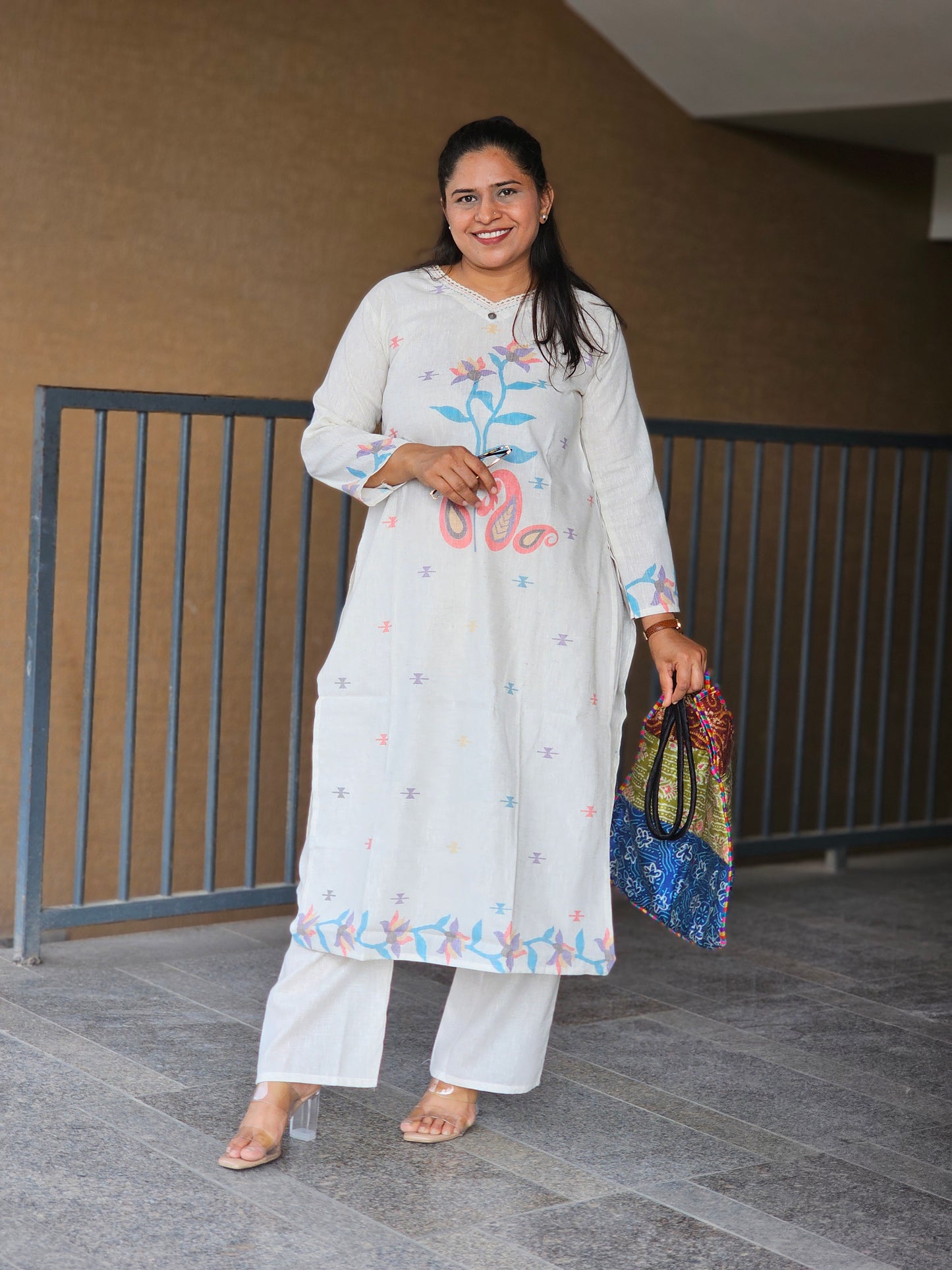 Classic White Cotton Kurta-Pent Set