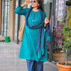 Teal & Indigo Duppata Suit Set