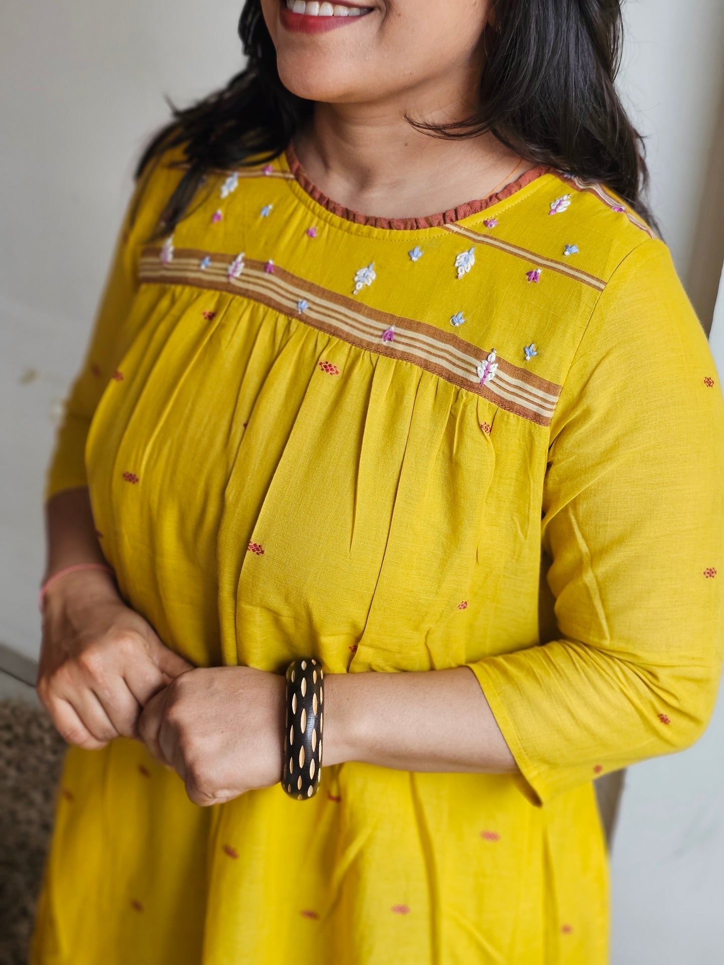 Mustard Yellow Flared Dress