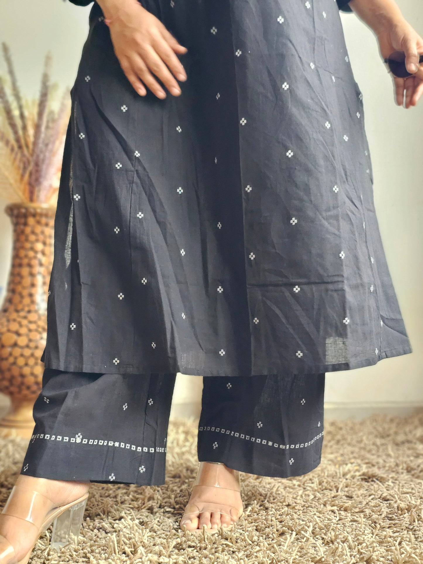 Midnight Black A-Line Kurta Set