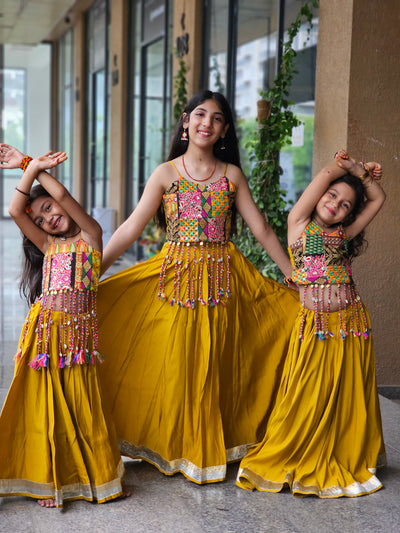 Mustard Patchwork Chaniya choli