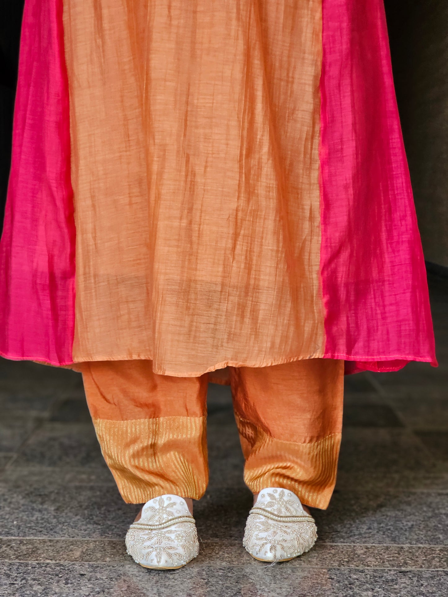 Orange & Pink Three-Piece Suit Set