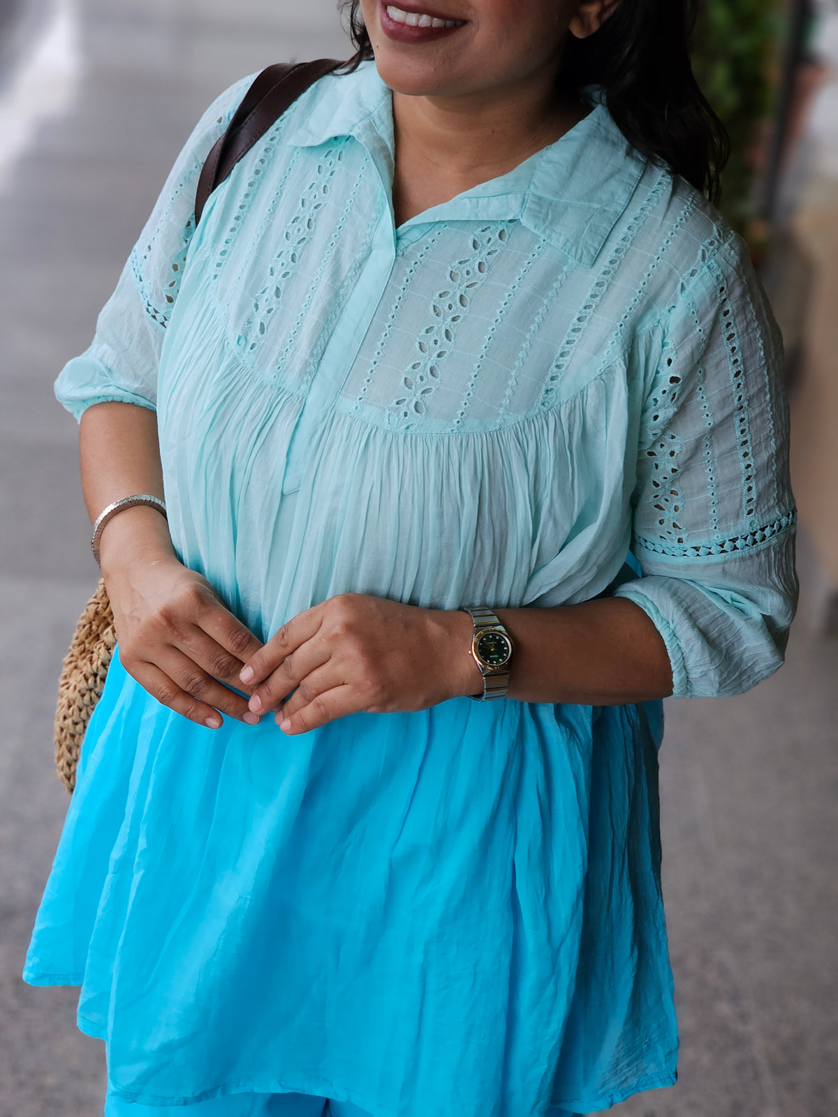 Sky Blue Farsi Co-Ord Set