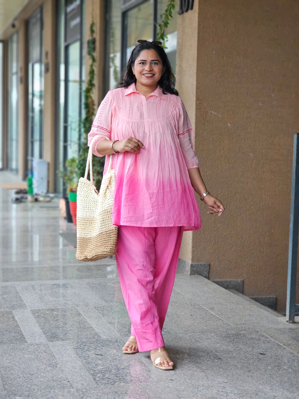 Pink Farsi Co-Ord Set