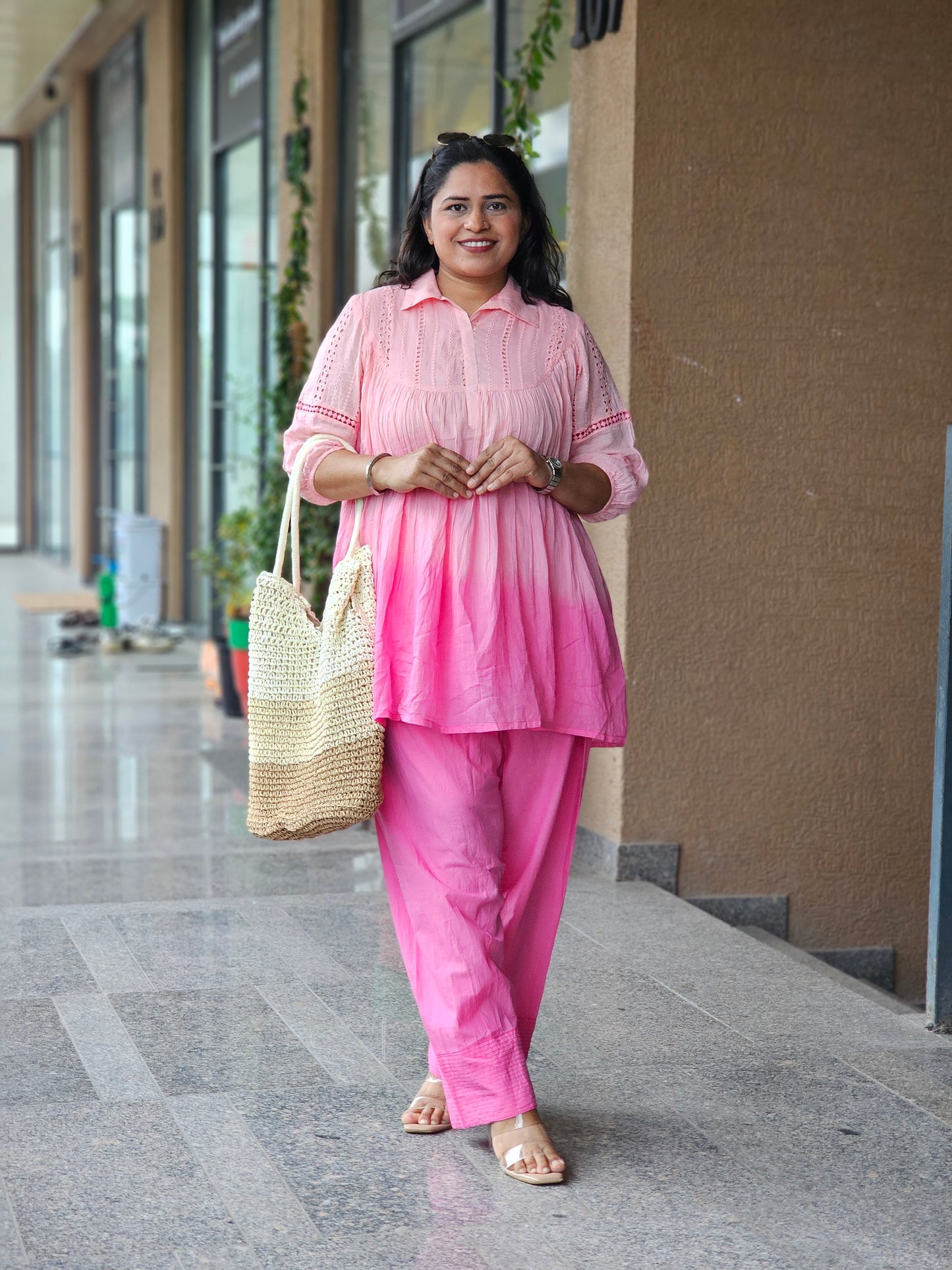Pink Farsi Co-Ord Set