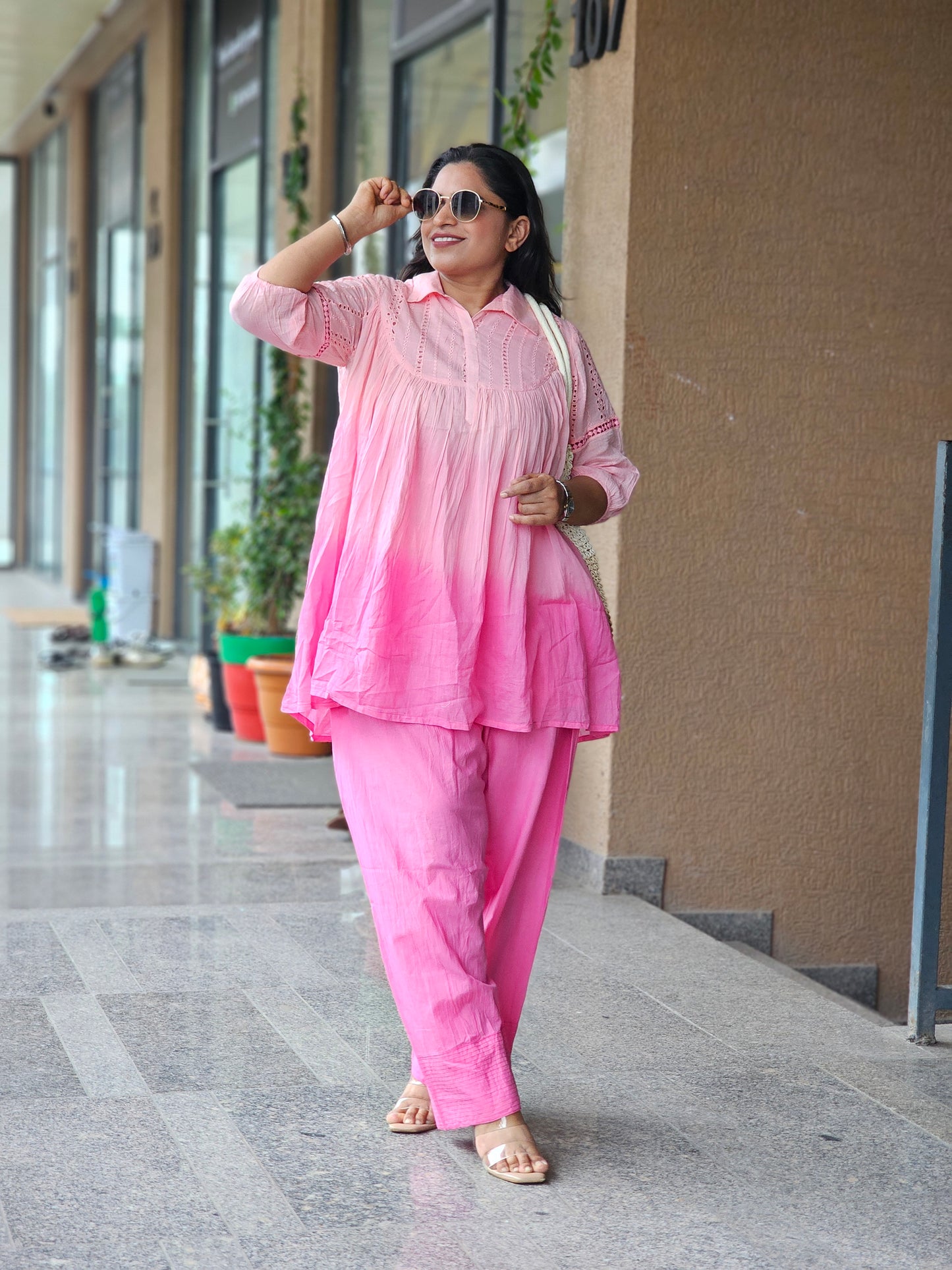 Pink Farsi Co-Ord Set
