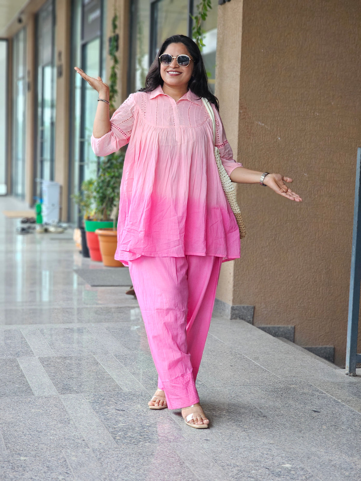 Pink Farsi Co-Ord Set