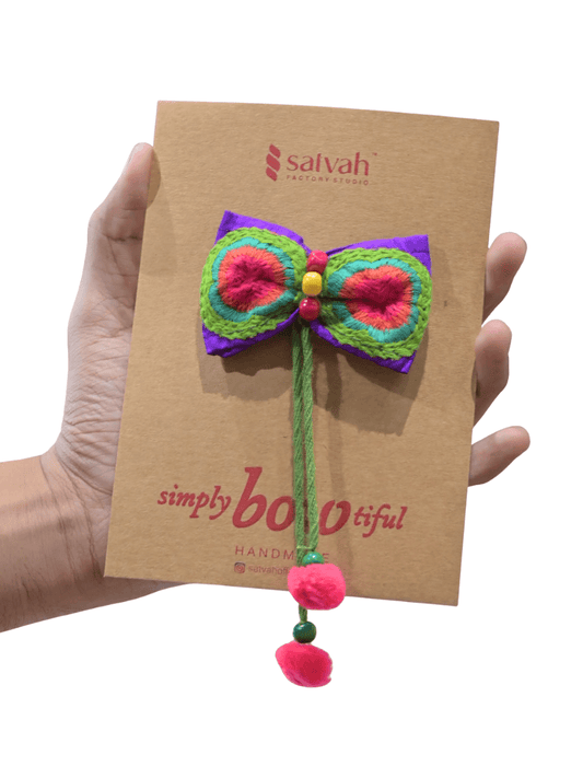 Multicolor Handmade Ethnic Hair Bow