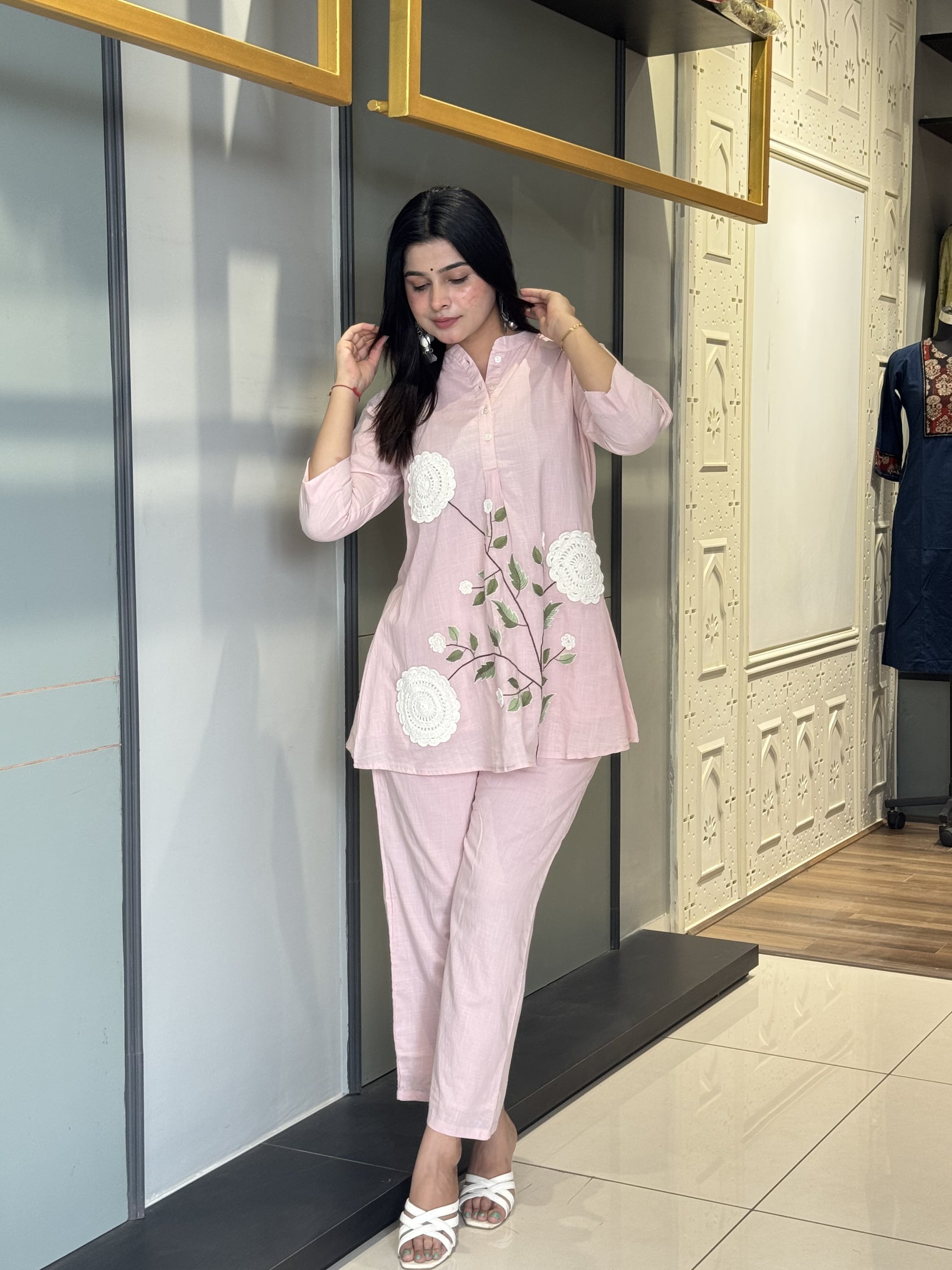 Blush Pink Floral Co-ord Set