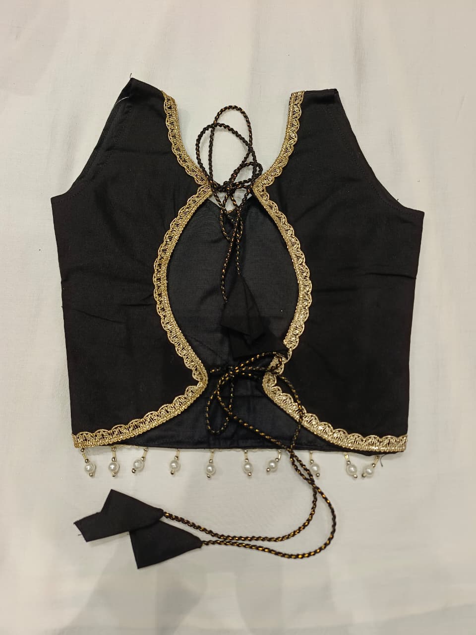 Black & Gold Embroidered Partywear Lehenga Choli Set