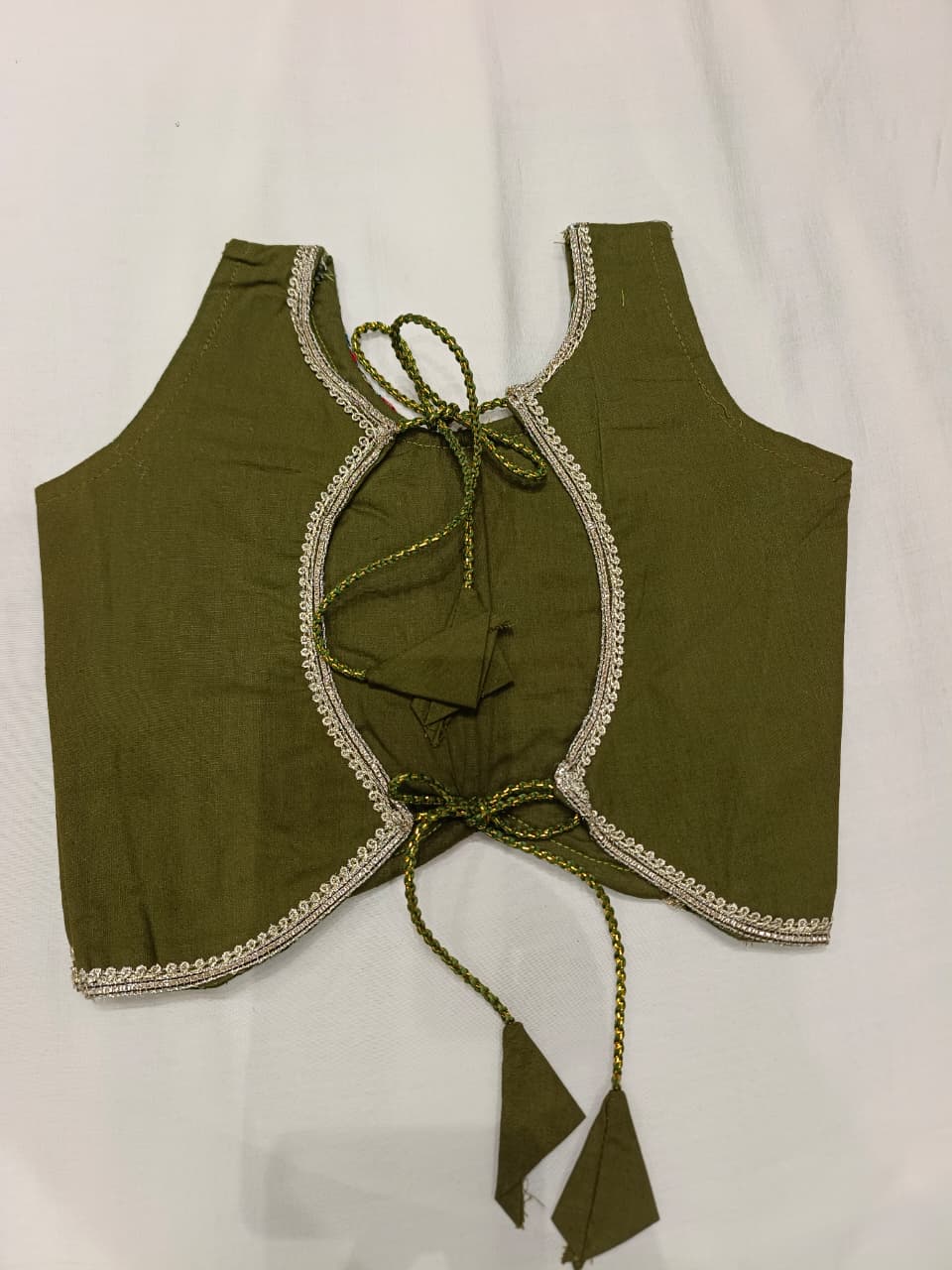 Olive Green & Mustard Embroidered Lehenga Choli Set