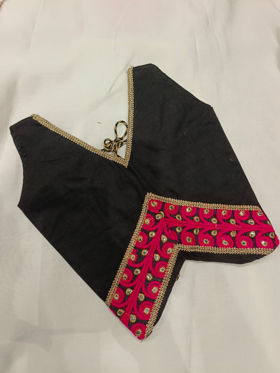 Black & Pink Embroidered Lehenga Choli Set