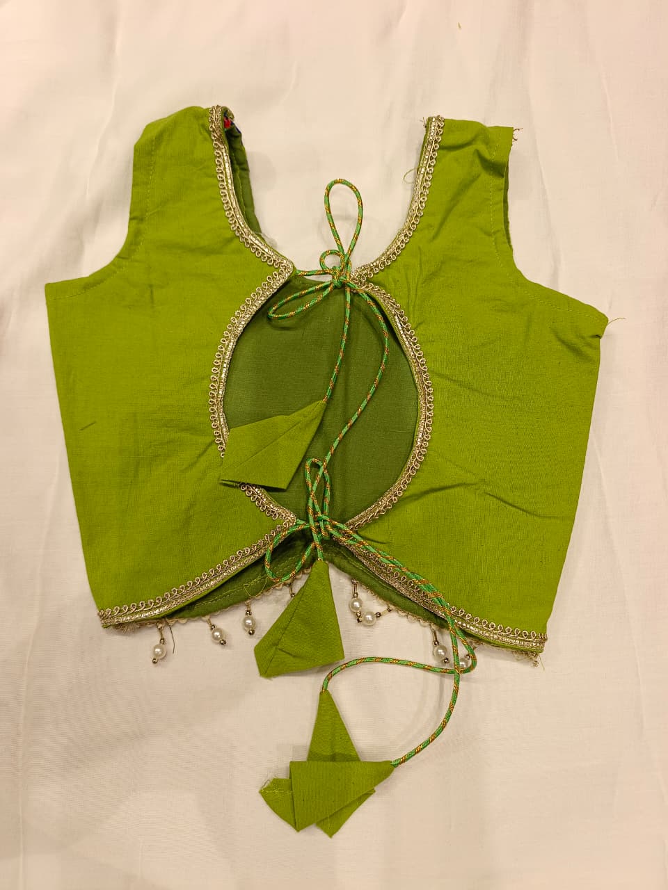 Lime Green & Royal Blue Embroidered Lehenga Choli