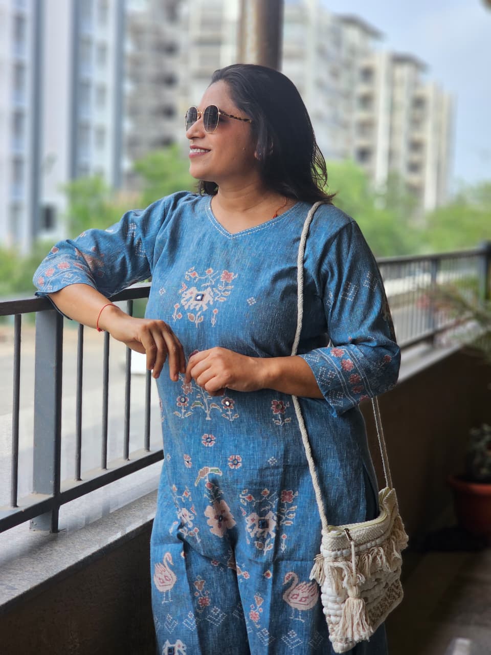 Indigo Blue Kurta-Plazo Set