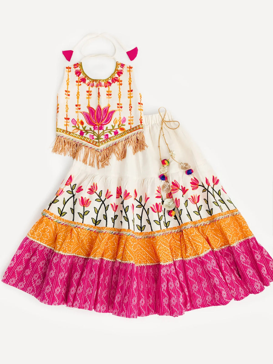 Lotus Pink Chaniya Choli Set for Girl
