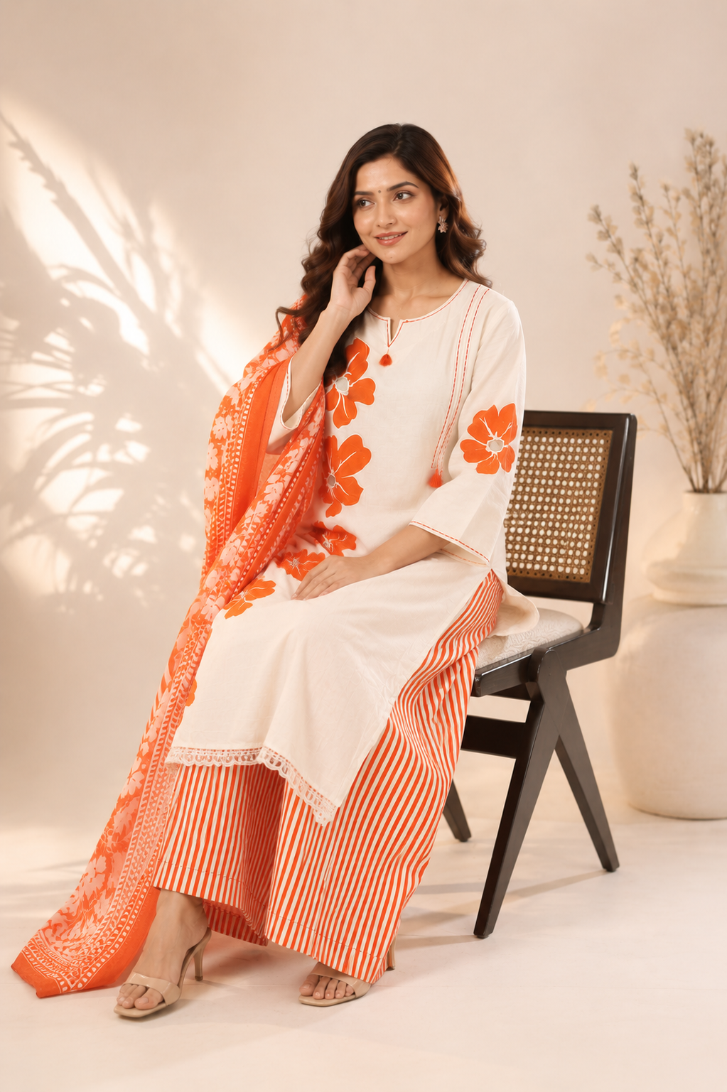 The Orage Bloom Duppta Set