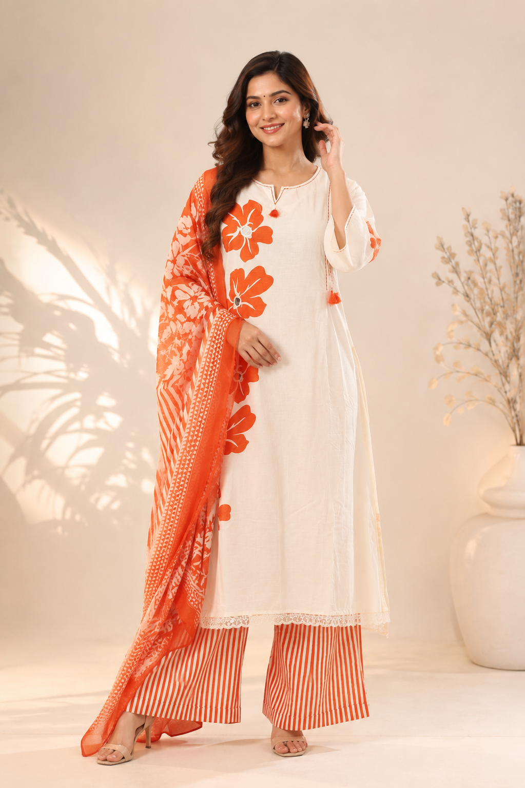 The Orage Bloom Duppta Set