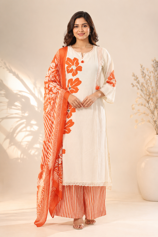 The Orage Bloom Duppta Set