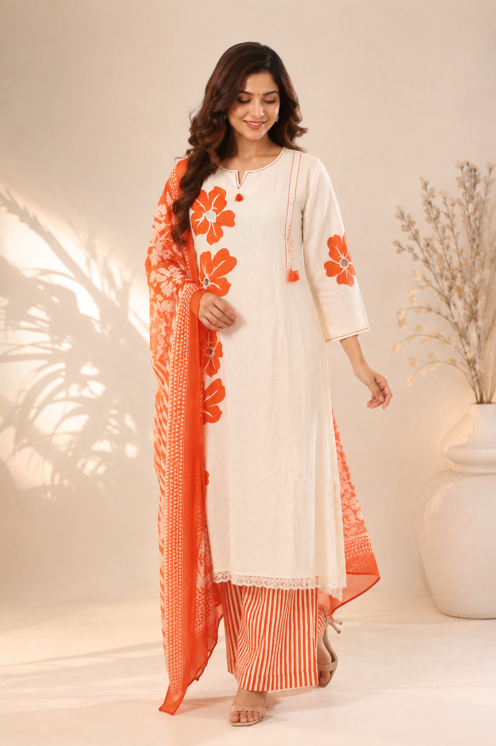 The Orage Bloom Duppta Set