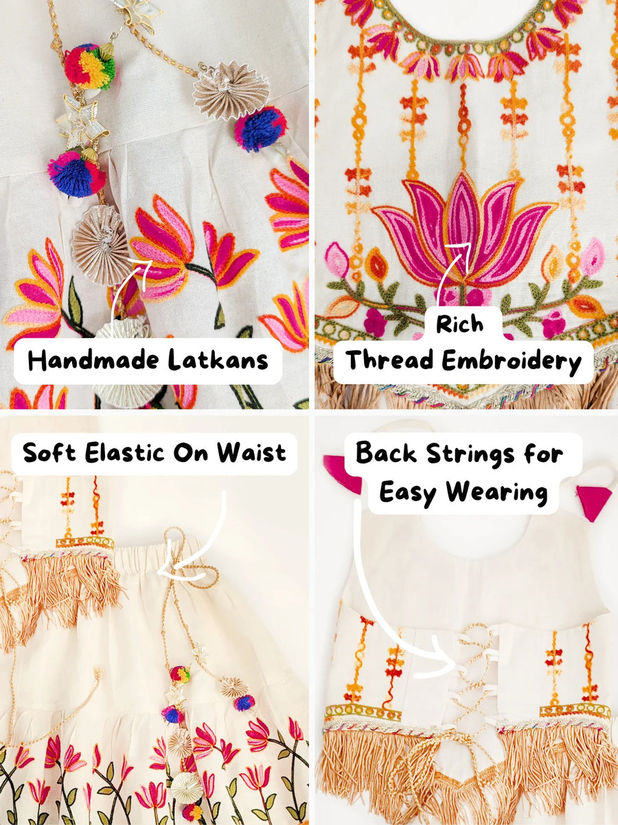 Lotus Pink Chaniya Choli Set for Girl