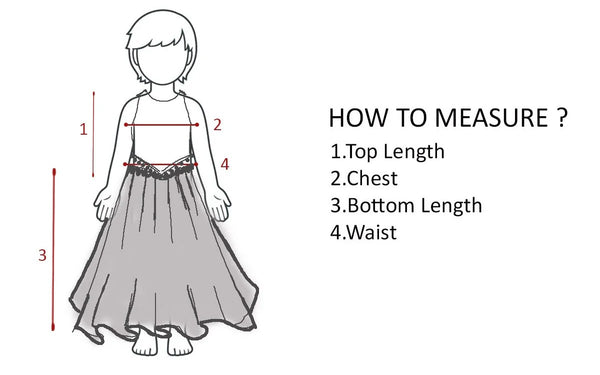 How to measure — top length, chest, bottom length, waist
